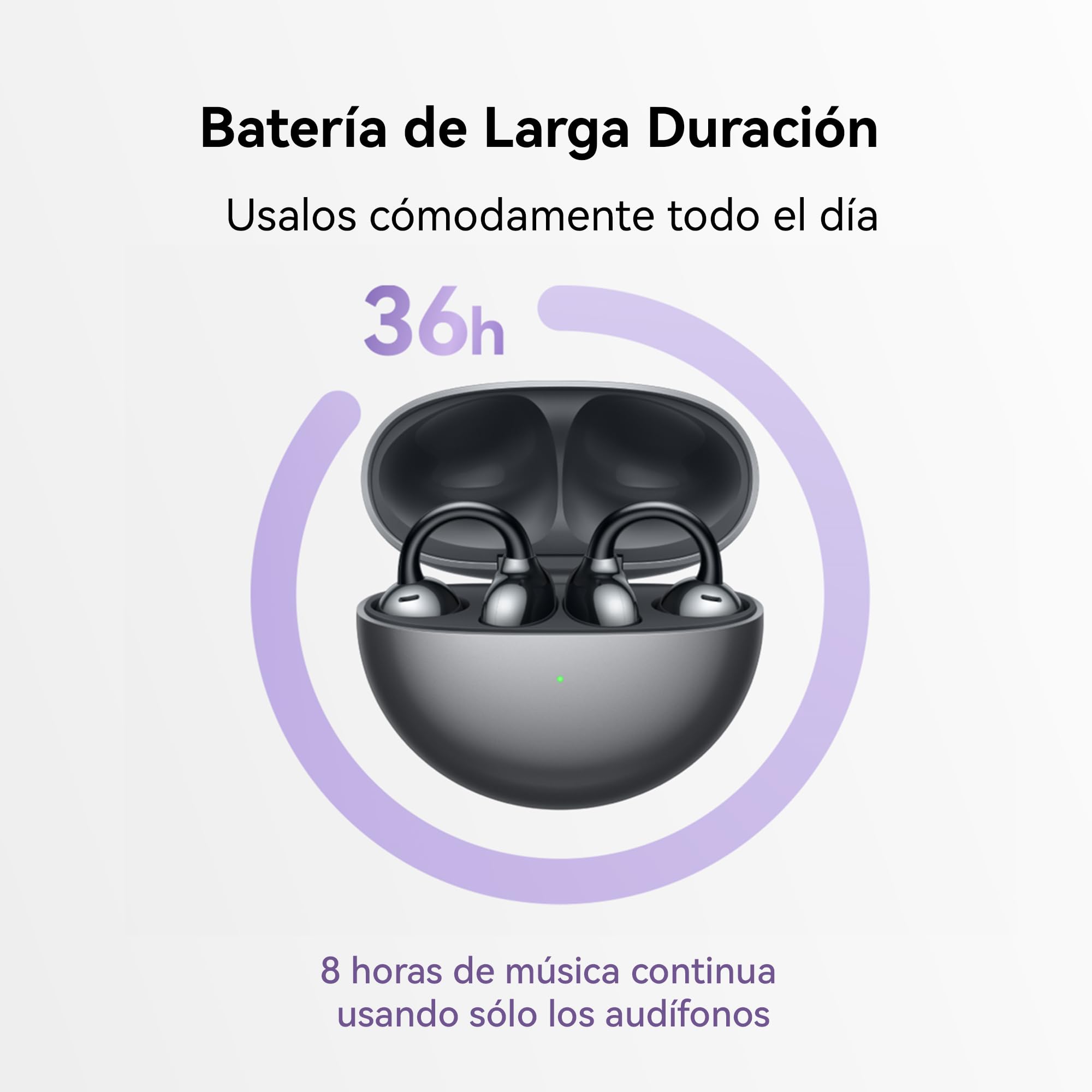 HUAWEI FreeClip, Audífono Inalámbricos, iOS y Android, Oro Rosa