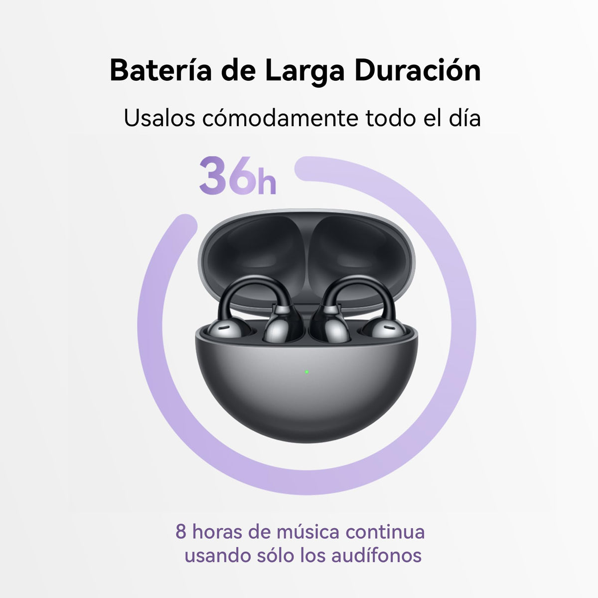 HUAWEI FreeClip, Audífono Inalámbricos, iOS y Android, Oro Rosa