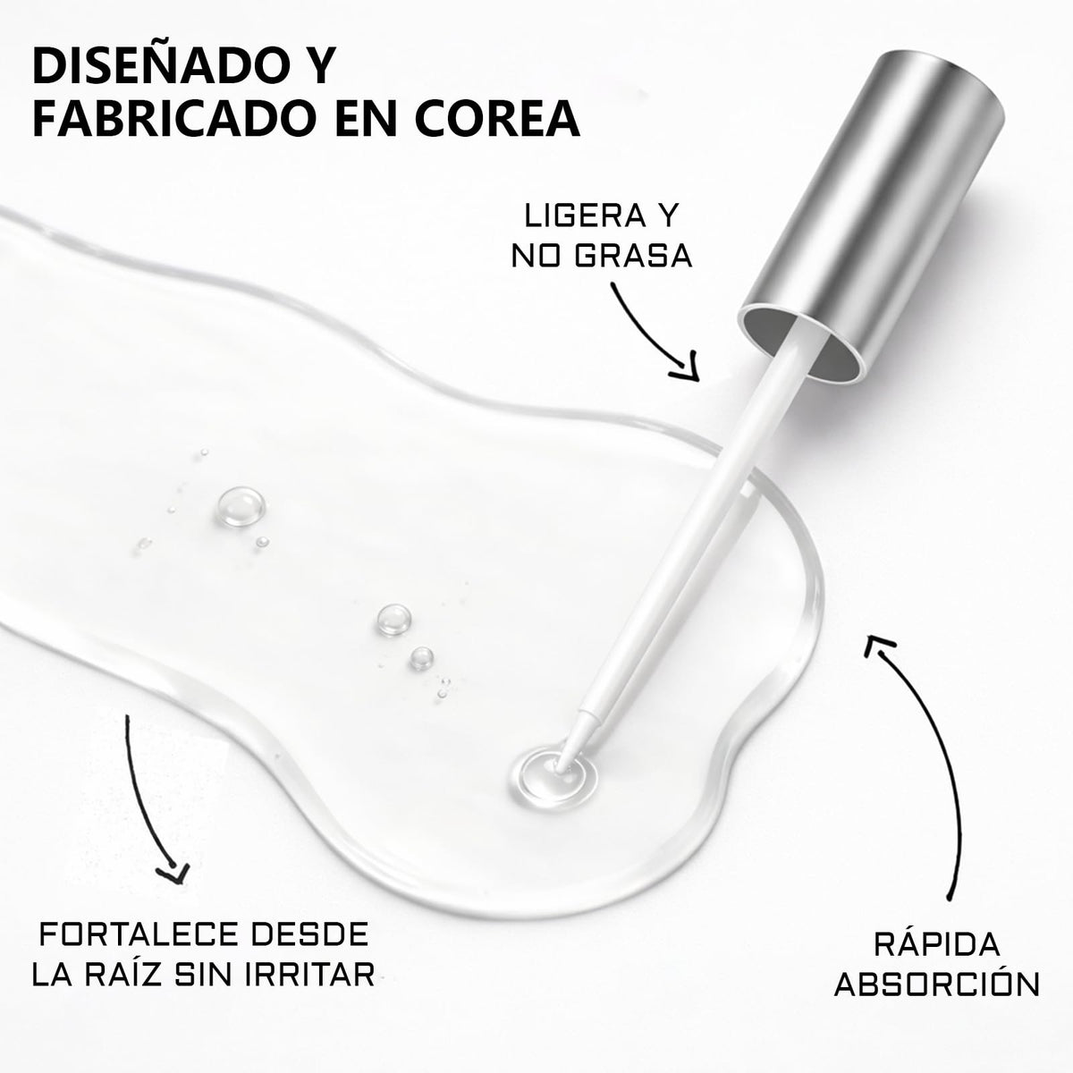 WEUD Serum Pestañas Coreano con Multi Péptido y Biotina B7, Suero Profesional para el Crecimiento de Pestañas, Fórmula de Péptidos Compuestos para Mejora el Crecimiento de Pestañas, Funciona Rápido