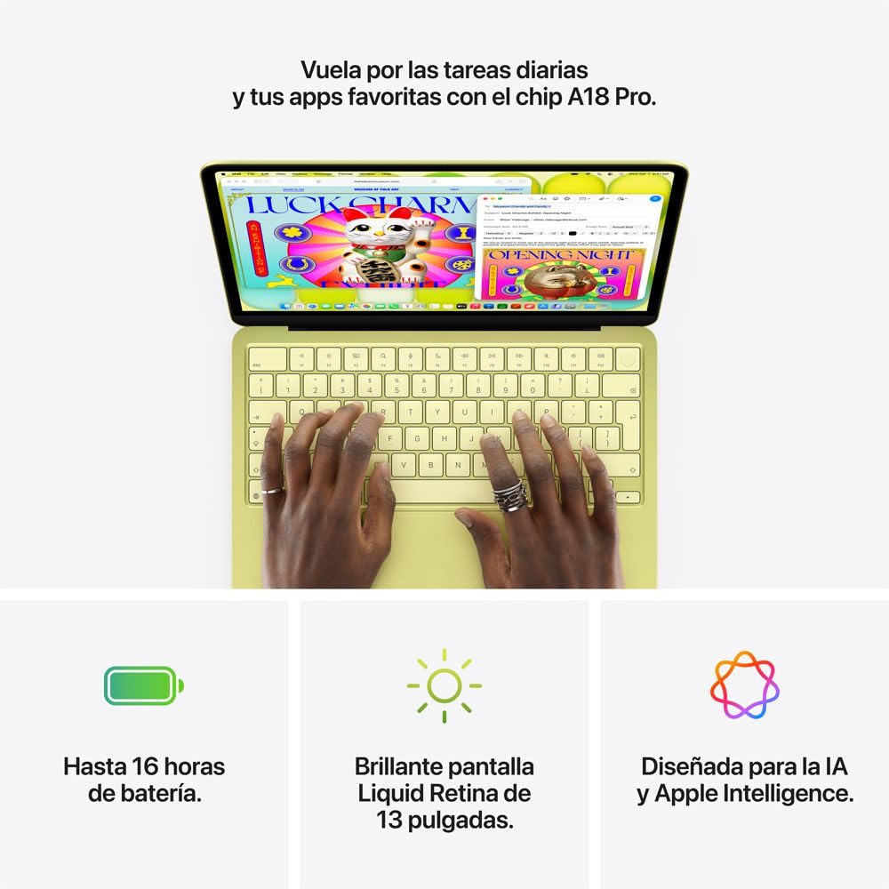 Apple 2026 MacBook Neo (de 13 Pulgadas, Chip A16 Pro de Apple con CPU de 6 núcleos y GPU de 5 núcleos, 8GB Memoria unificada, 256 GB) - Color Plata