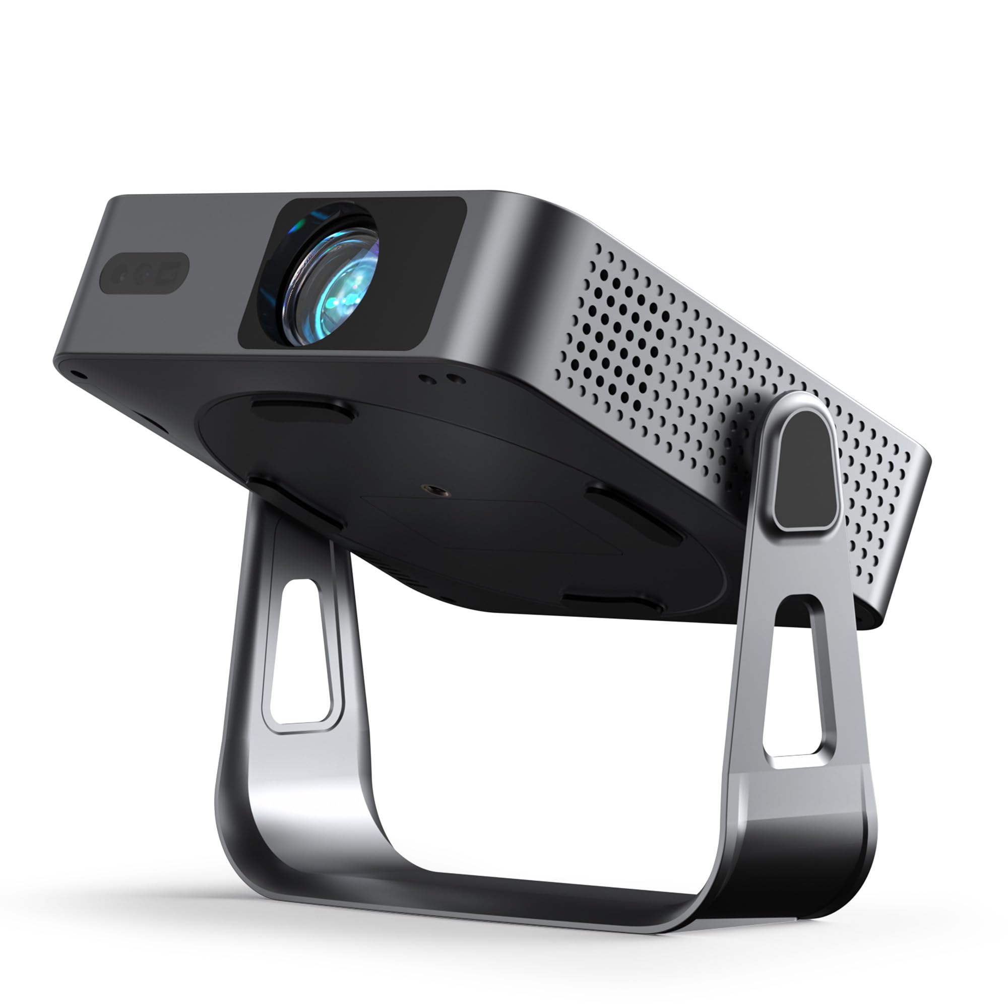 XuanPad 【Compatible with Netflix】 Black Mini Proyector Portatil 4K con Auto Enfoque/Keystone, Smart Proyector 600ANSI 1080P Full HD WiFi6 Bluetooth Projector para Movil/Exterior/Cine en Casa