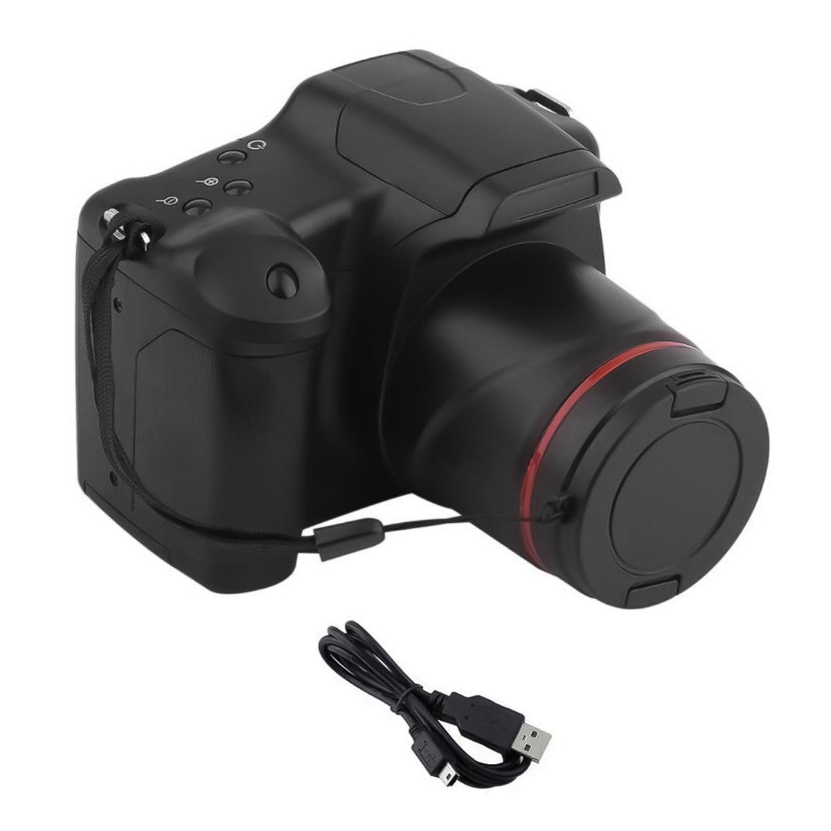 Cámara réflex digital profesional con lente 16X, alta resolución, función antivibración para fotografía nítida, cámara réflex digital