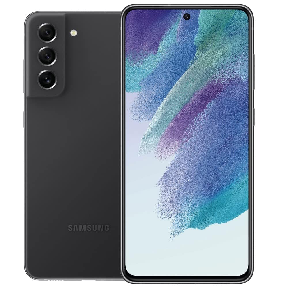 Samsung - Galaxy S21 FE Teléfono celular 5G, smartphone Android desbloqueado de fábrica, 128 GB, pantalla 120 Hz, cámara profesional, batería inteligente para todo el día, grafito (reacondicionado)