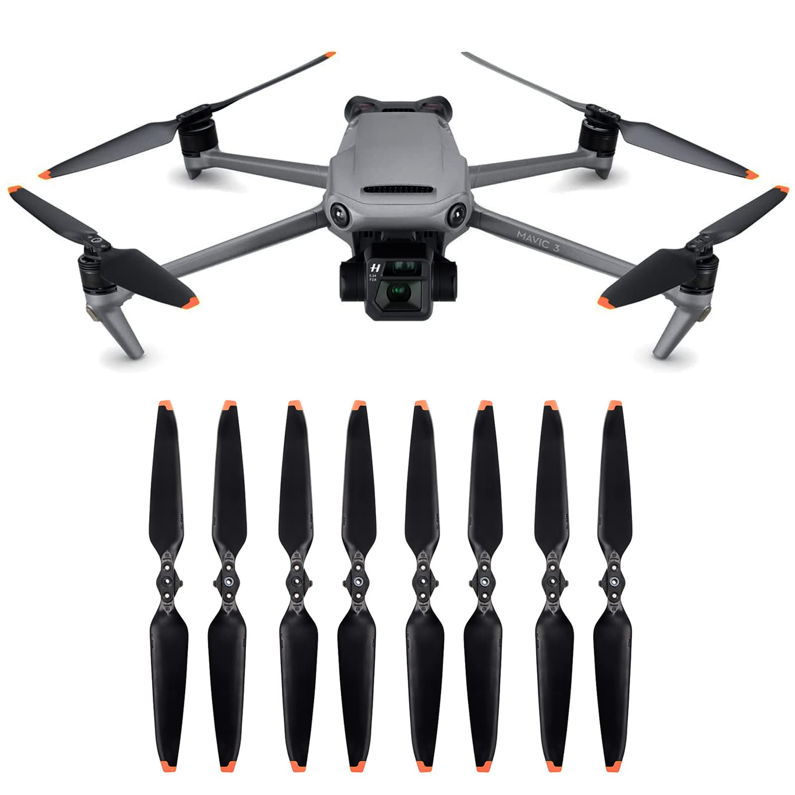 Paquete de 8 hélices para DJI Mavic 3 Pro/Mavic 3 Pro Cine/Mavic 3/Mavic 3 Cine/Mavic 3 Classic 9453F de repuesto de bajo ruido para DJI Mavic serie 3 Drone Accesorios Naranja
