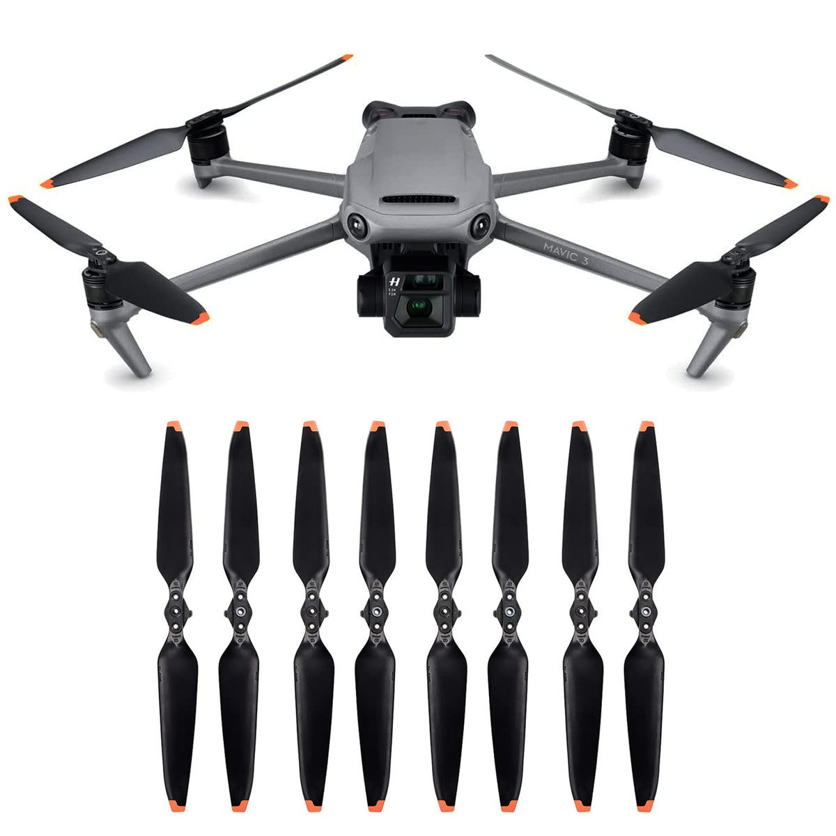Paquete de 8 hélices para DJI Mavic 3 Pro/Mavic 3 Pro Cine/Mavic 3/Mavic 3 Cine/Mavic 3 Classic 9453F de repuesto de bajo ruido para DJI Mavic serie 3 Drone Accesorios Naranja