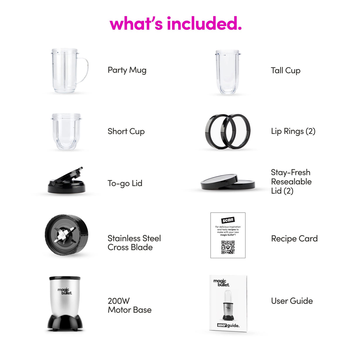 NutriBullet by MagicBullet - Batidora, Plateada, Pequeña