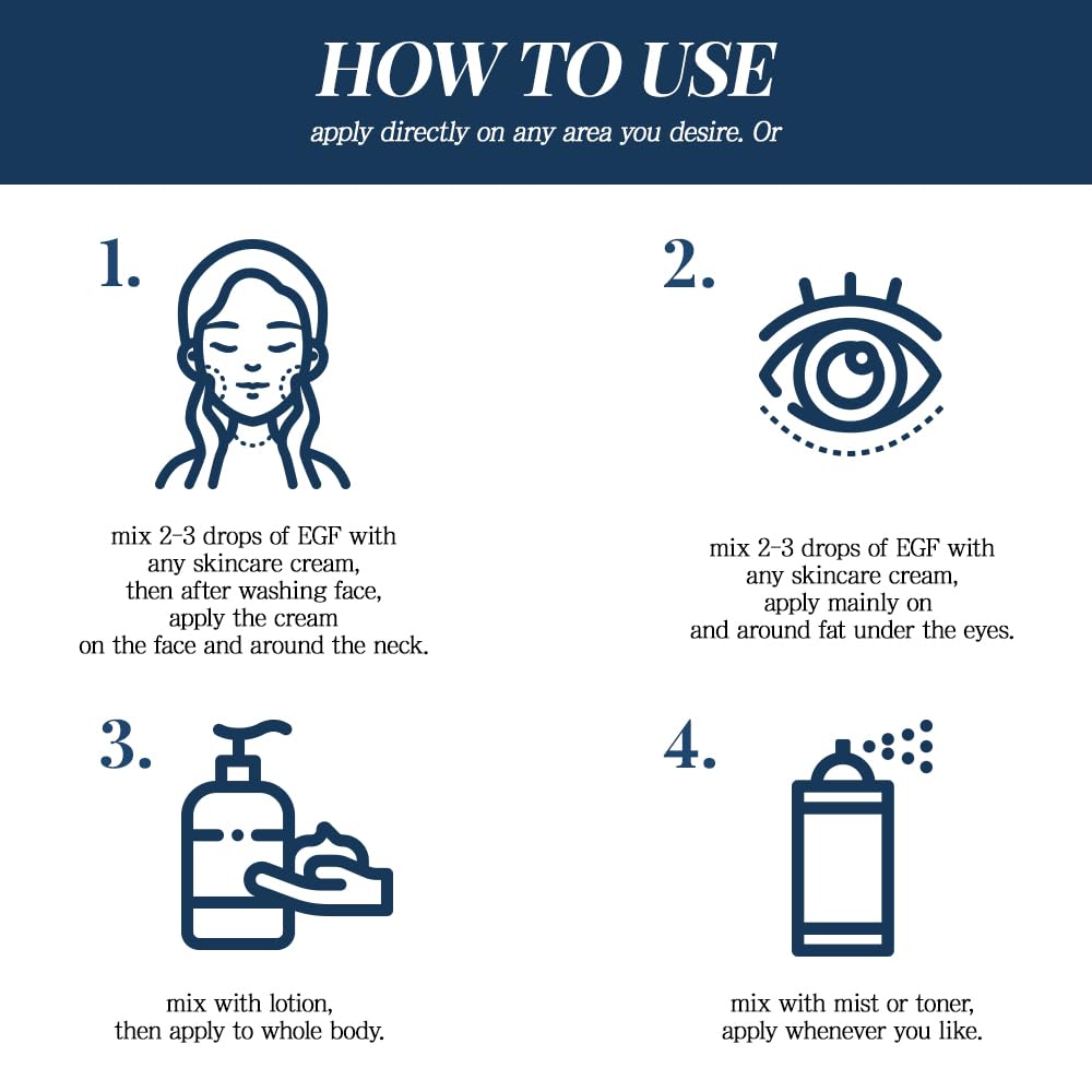 FOREST OF THE BORGES'S Suero EGF con factor de crecimiento epidérmico, 1,7 onzas líquidas/50 ml, ingredientes cosméticos para el suero facial, suero para la piel, factor de crecimiento EGF coreano, EGF, abundante después