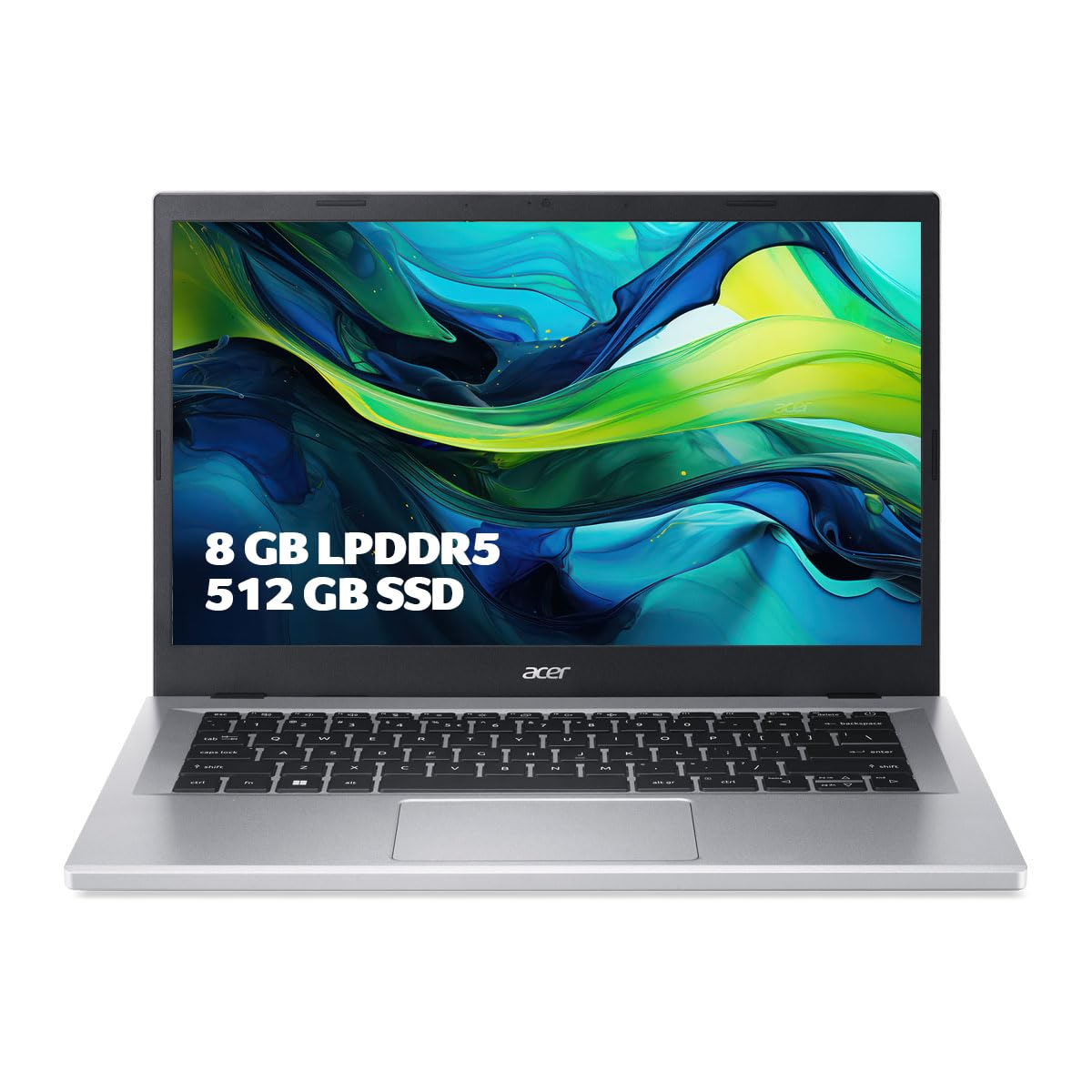 Acer Laptop Aspire 3 14" FHD Intel Celeron N100 con 4 núcleos | 8GB RAM | 512GB SSD | Intel UHD Graphics | Garantía en México Directamente 1 año de Seguro contra Robo Directo