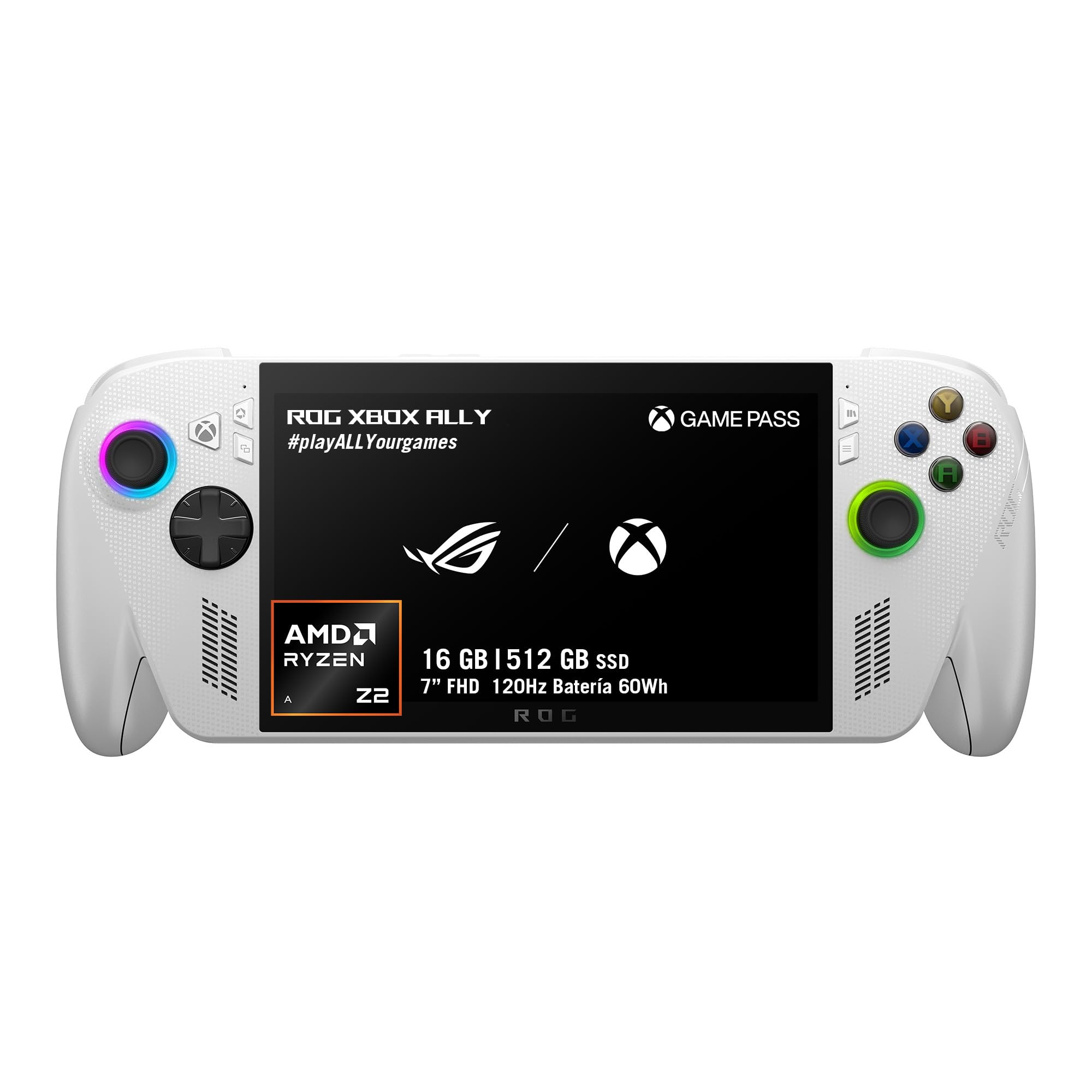 ASUS ROG XBOX Ally/AMD Ryzen™ Z2 A/AMD Radeon™ Graphics/ 16GB 512GB SSD/FHD 16:9 120Hz/ Wi-Fi 6E + Bluetooth® 5.