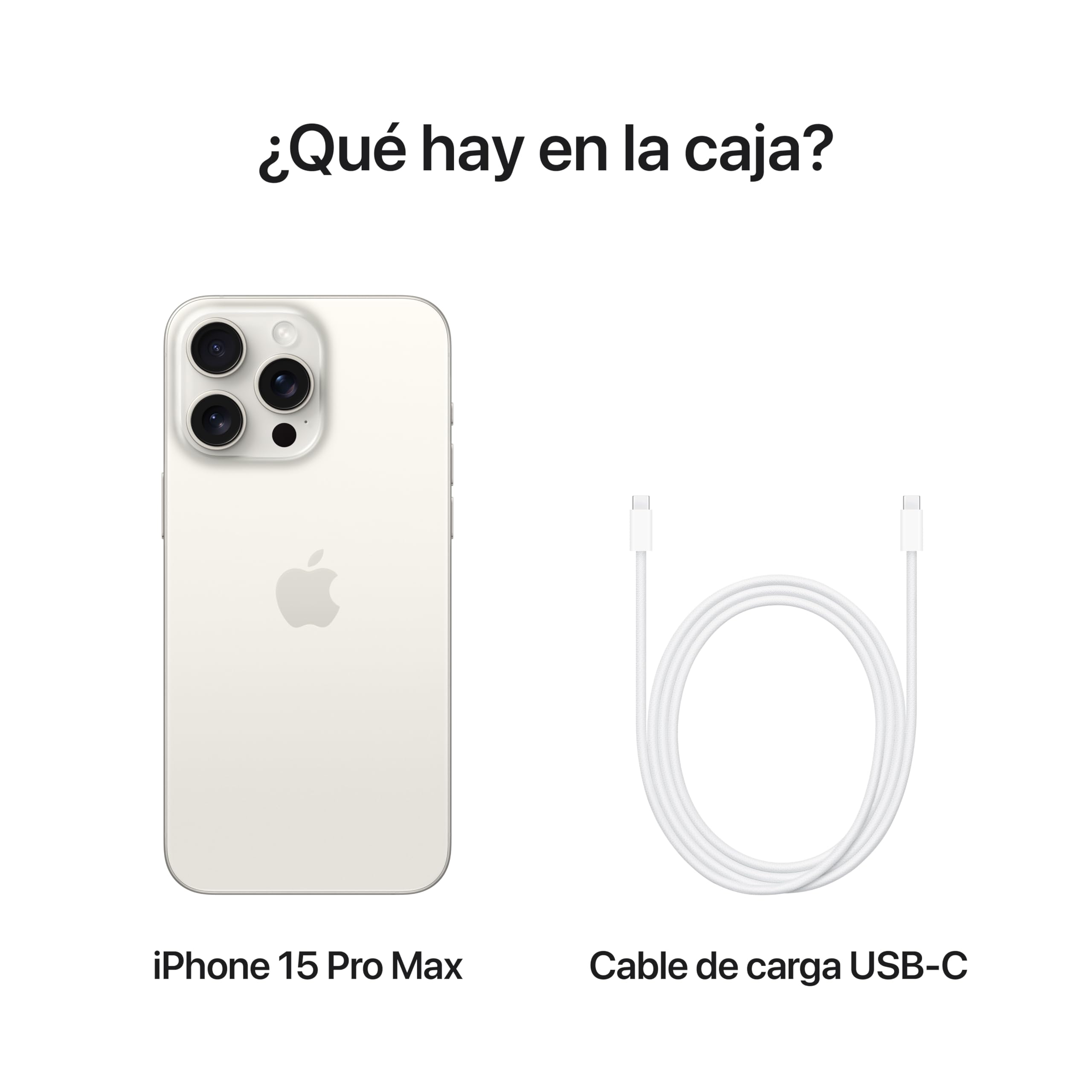 Apple iPhone 15 Pro MAX (1 TB) - Titanio Blanco (Reacondicionado)
