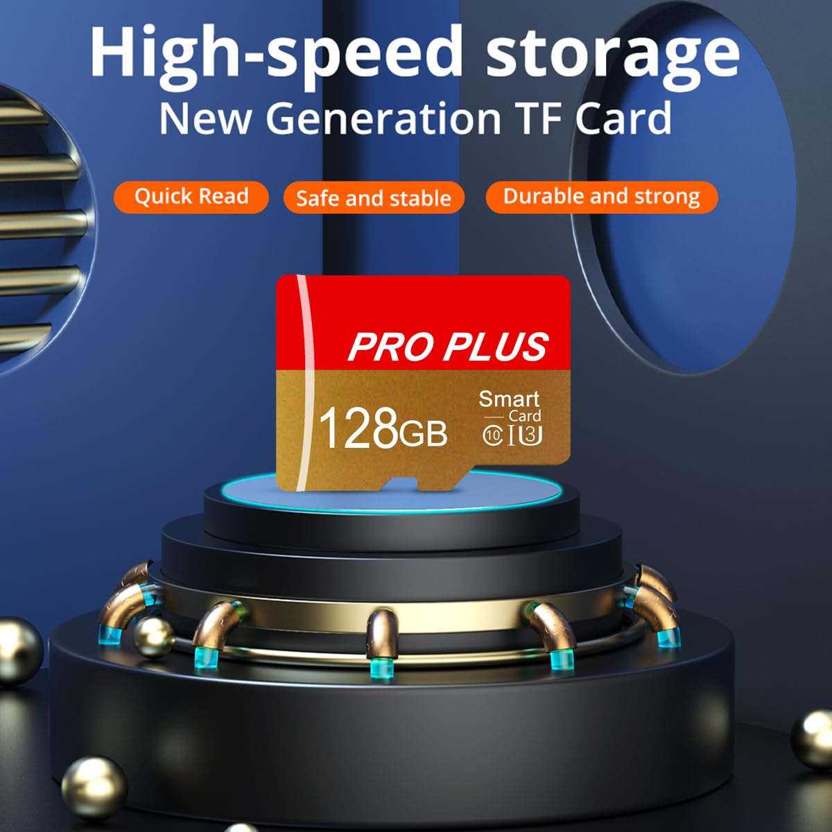 Bliksem Paquete de 2 Tarjeta de Memoria de 128 GB con Adaptador SD, Tarjeta SD de Alta Velocidad, Tarjeta TF, UHS-I C10 A1, para Tablet, Teléfono Celular, Cámara, Audio de Coche (TF162 128 GB)