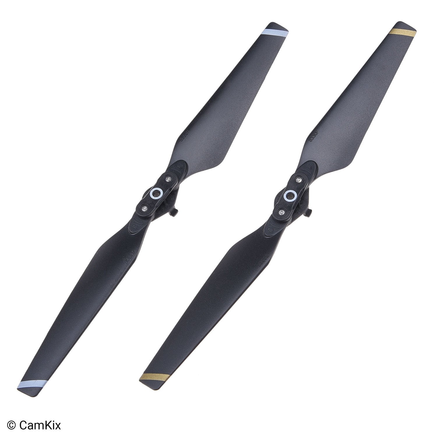 CamKix Propellers for dji Mavic Pro - 2 Set (8 Blades) - Gray + White - Quick Release Foldable Wings - Flight Tested - Essential dji Mavic Pro Accessory - Excellent Reliability and Responsiveness