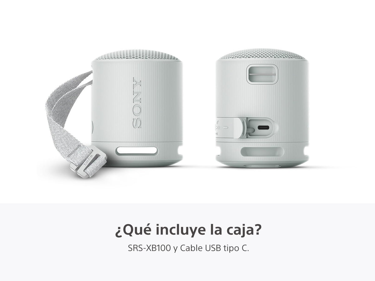 Sony Bocina inalámbrica portátil XB100 Sonido Potente y nítido
