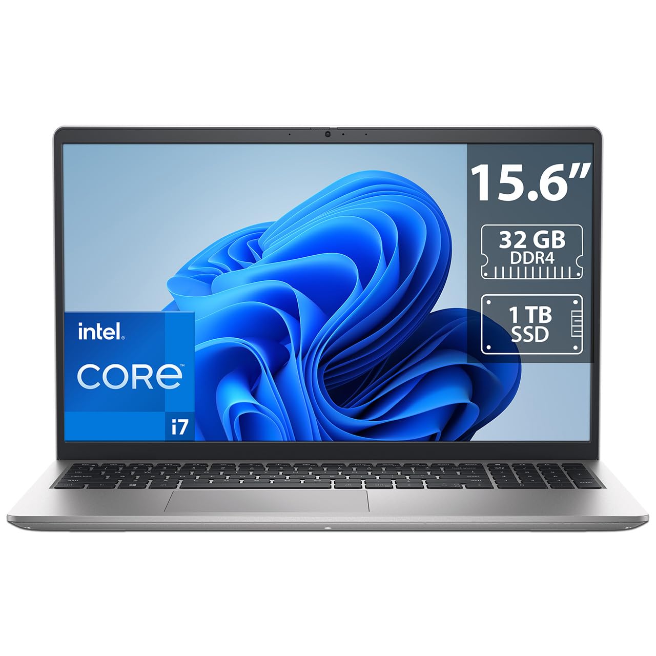 Dell Laptop DC15250: Intel Core i7 1355U, RAM 32GB DDR4, SSD 2TB, Pantalla 15.6" LED, Windows 11 Home