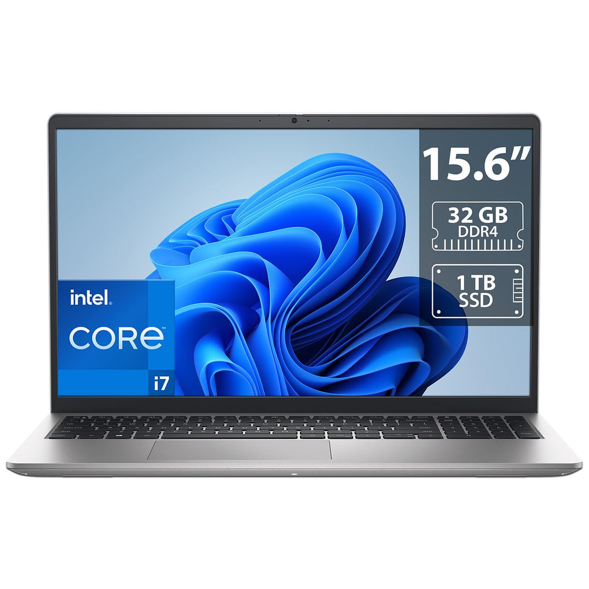 Dell Laptop DC15250: Intel Core i7 1355U, RAM 32GB DDR4, SSD 2TB, Pantalla 15.6" LED, Windows 11 Home