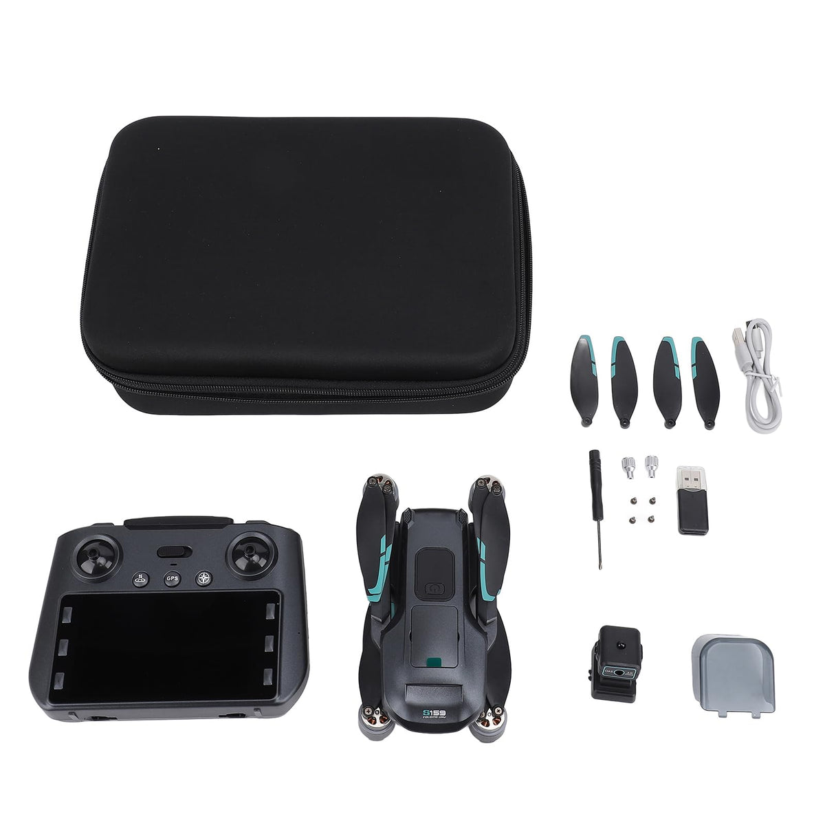 Mini Drone con Cámara Dual, Drone RC sin Escobillas con Control Remoto LCD, Evitación de Obstáculos, Cuadricóptero RC de 1000M para Niños y Adultos