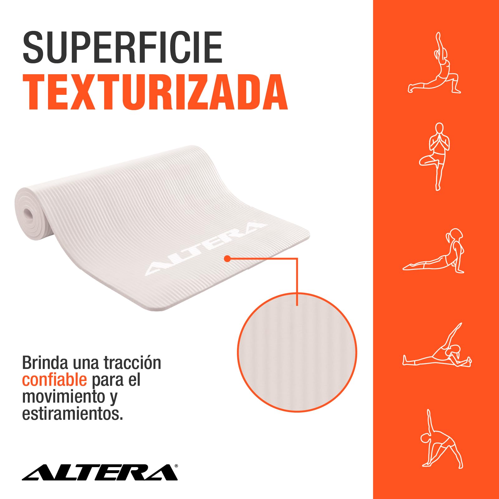 Tapete de Yoga y Pilates Fitness con Correa, Esterilla de Pilates, Pilates Fitness con Correa Transportadora, Antideslizante y Resistente al agua, Ideal para Gimnasio, Ejercicio en Casa, Deporte, Colchoneta, Gimnasia. (Arena)