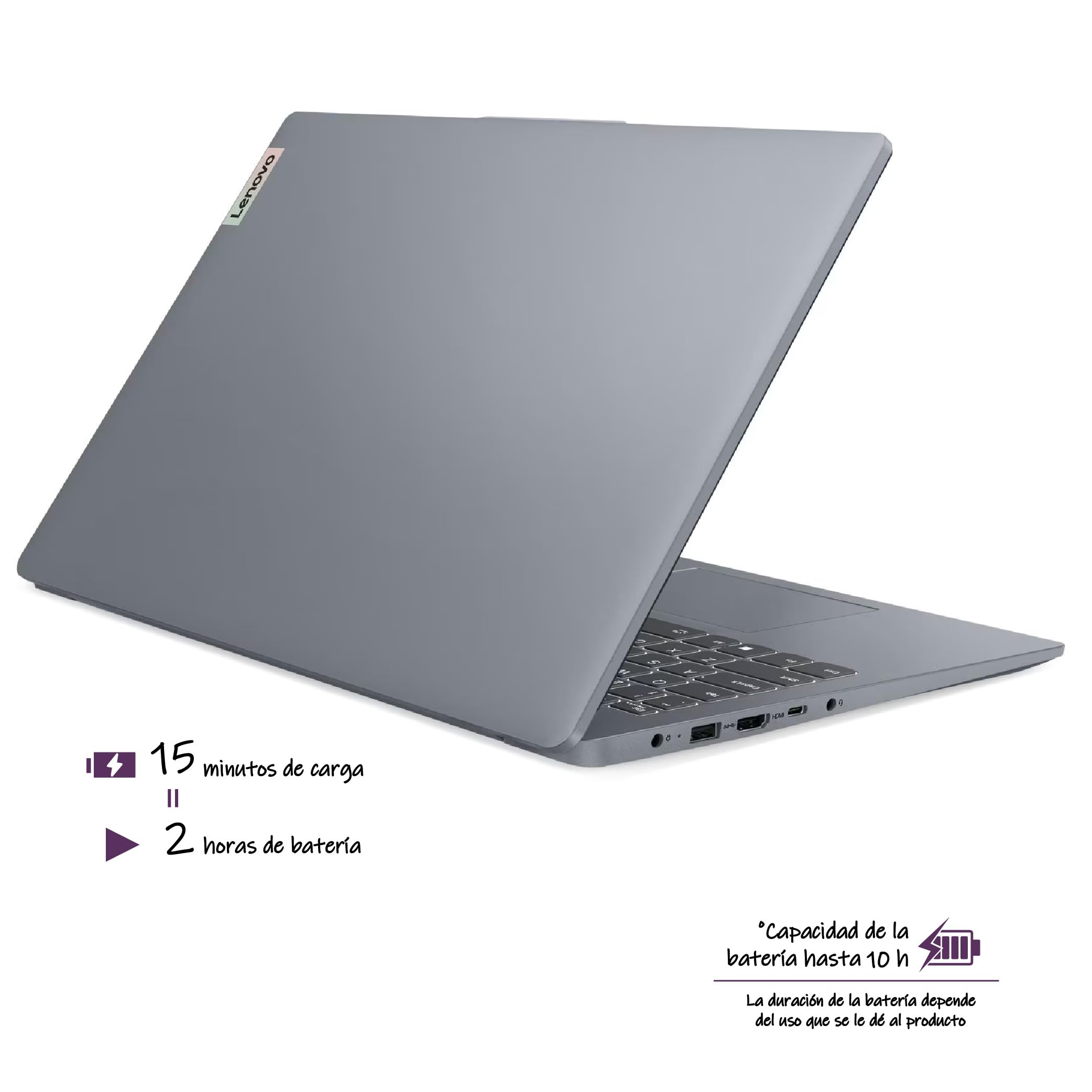 Laptop Lenovo Slim 3i 82XB00C2US Core i3 8GB 128GB 15.6" Gris