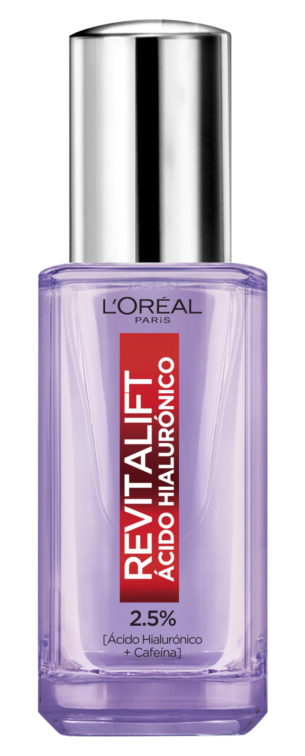 L'Oréal Paris Revitalift Filler Sérum de Ojos con Ácido Hialurónico + Cafeína, Rellena hasta 2.5% Líneas de Expresión y Corrige Ojeras, Aplicador Triple Perla, 15 ml