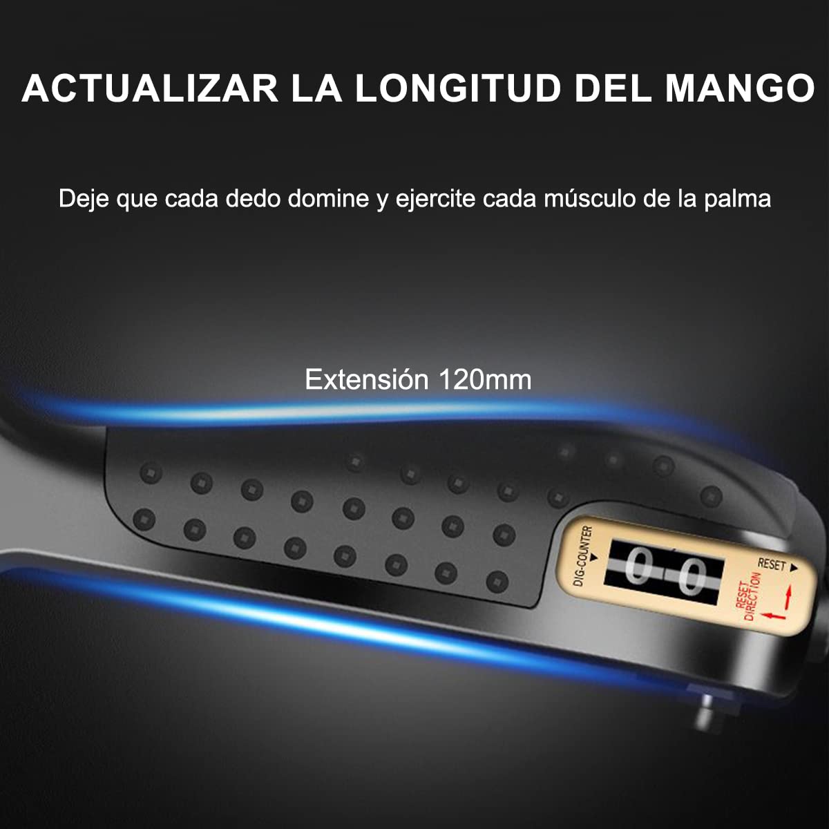 DQST Fortalecedor de Agarre, 5 en 1 Ejercitador de Mano, Ejercitador de Antebrazo, con Contador, para El Tratamiento, Recuperación y Entrenamiento de Fuerza de Las Articulaciones de Los Dedos. (5 Piezas)