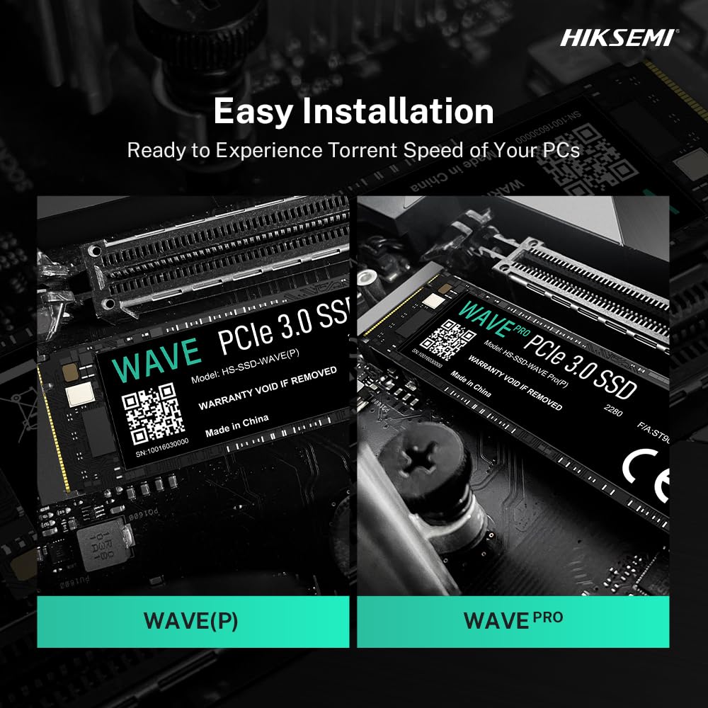 HIKSEMI Wave(P) SSD 512GB, PCIe 3.0x4 NVMe M.2 2280, Velocidad de Lectura: 2,500MB/s, Escritura: 1,025MB/s, 3D NAND