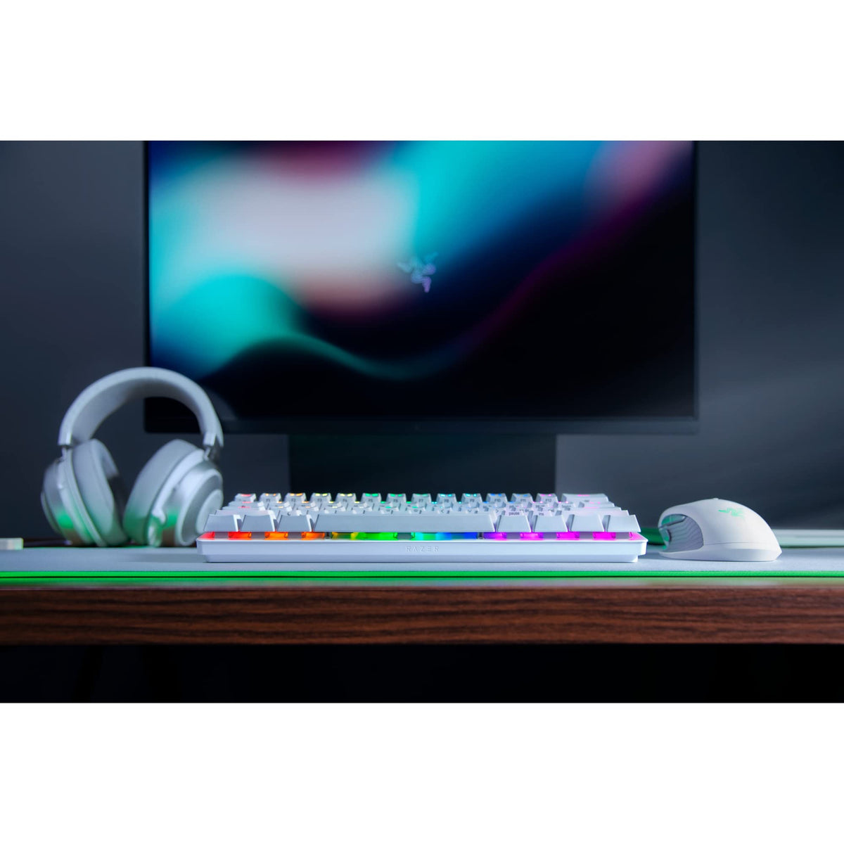 Razer Huntsman Mini 60% Teclado- Memoria integrada - Blanco Mercury (Reacondicionado)