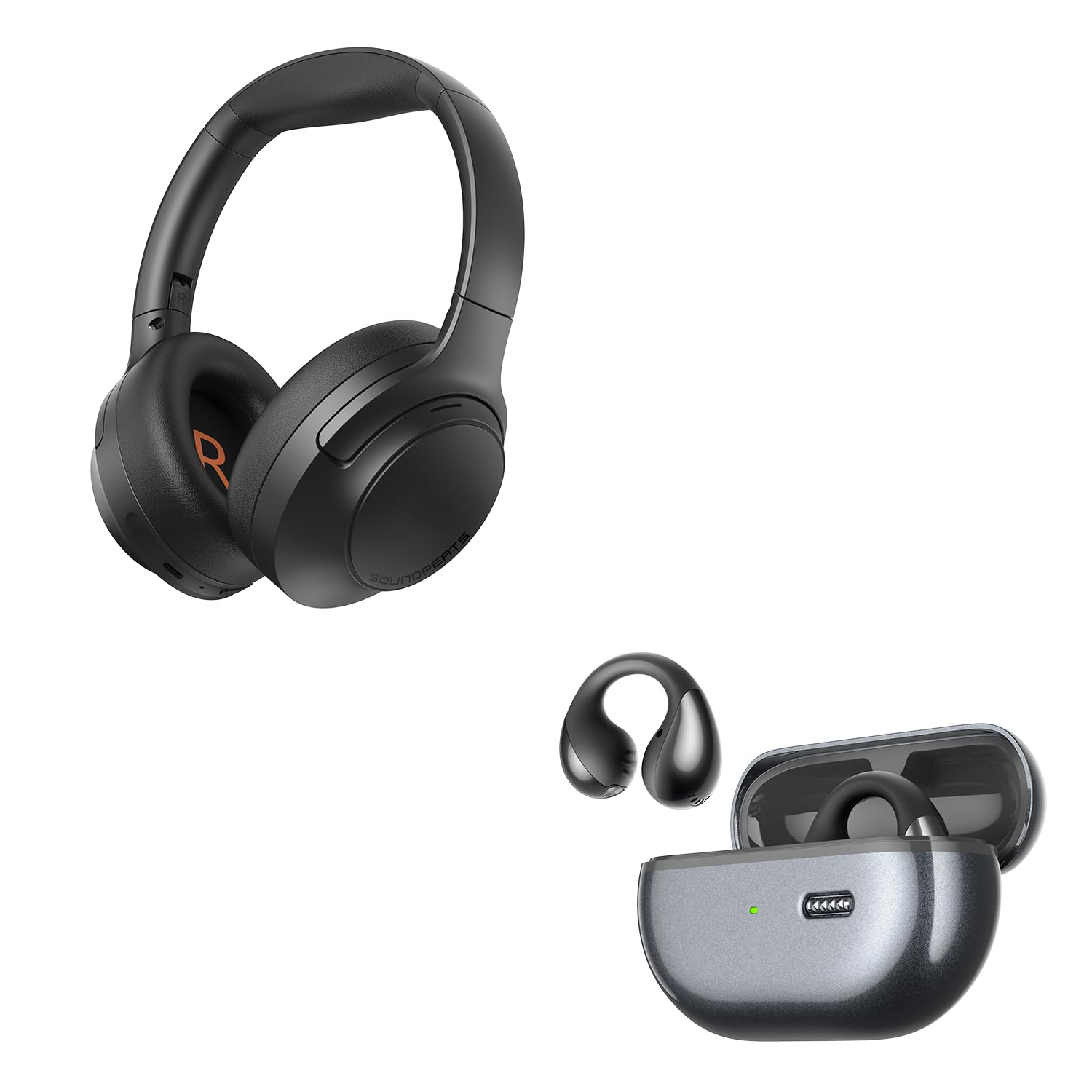 SoundPEATS Cove Pro + PearlClip Pro Audífonos Inalámbricos Over-Ear y Open-Ear Hi-Res, ANC Adaptativa, Bluetooth 6.0, Audio Premium