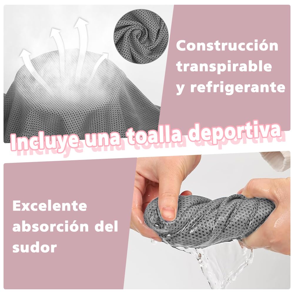 EDECOR Guantes Deportivos, Guantes de Gym con Muñequeras, Transpirables Antideslizantes para Hombre y Mujer con Toalla, para Entrenamiento y Fitness