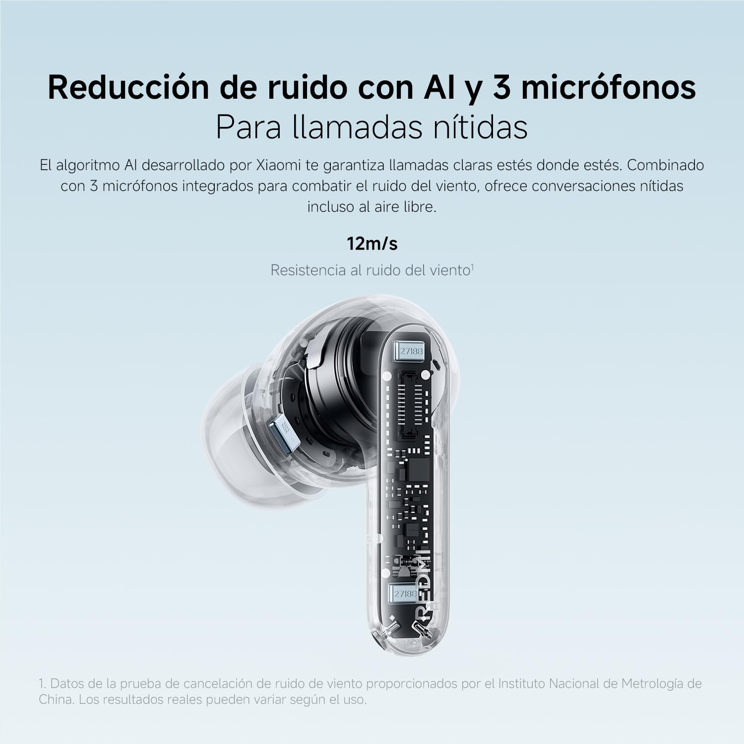 XIAOMI Redmi Buds 8 Pro, True Wireless Bluetooth, ANC hasta 55 dB, Negro