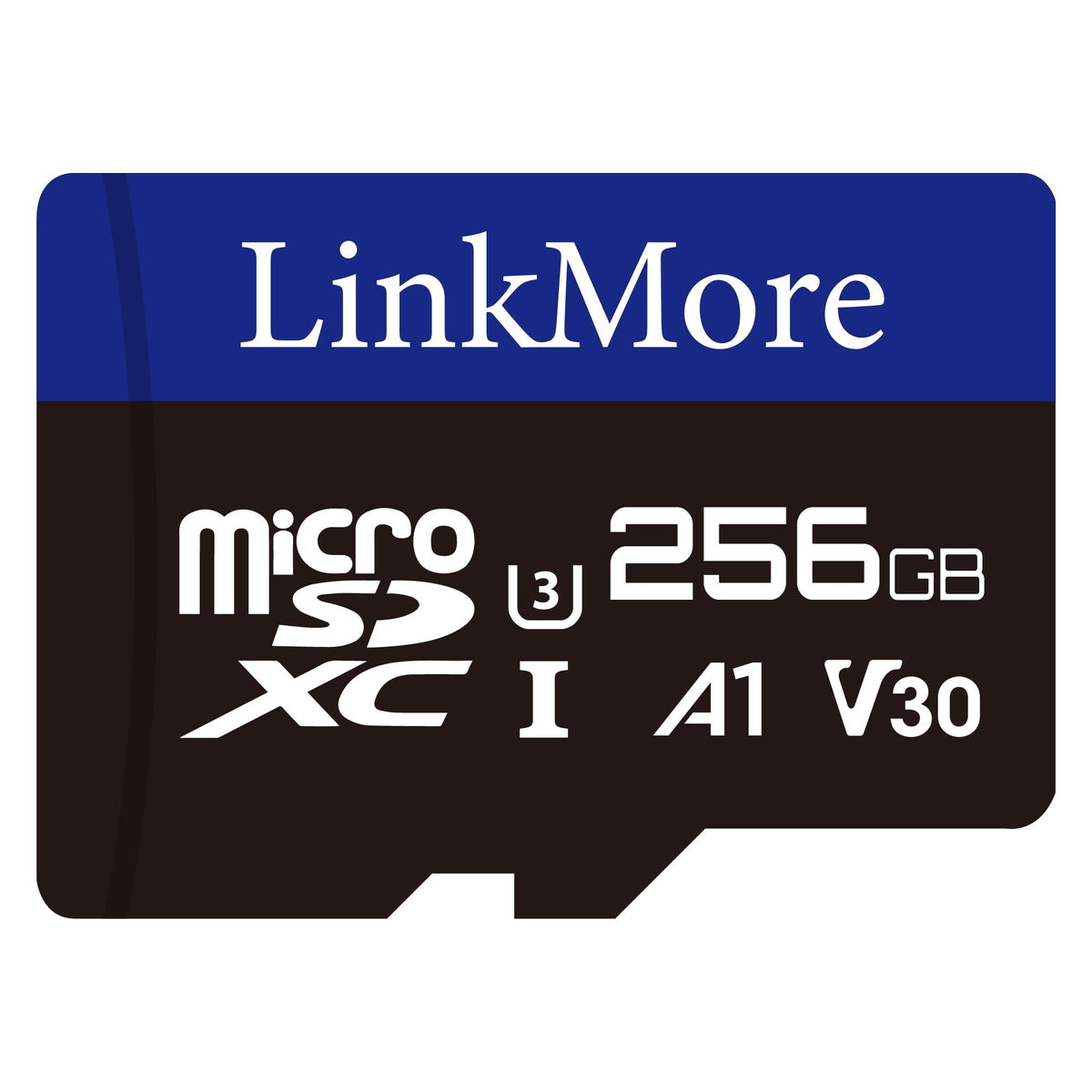 LinkMore XV13 256GB MicroSD Memory Card, MicroSDXC A1 UHS-I U3 V30 Class 10, Read Up to 95MB/s, Write Up to 65MB/s, SD Adapter Included