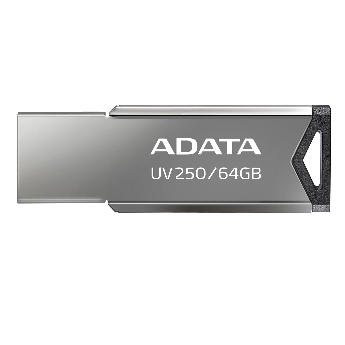 ADATA 64 GB Memoria Flash USB 2.0 Color Plata con Negro (Modelo UV250)