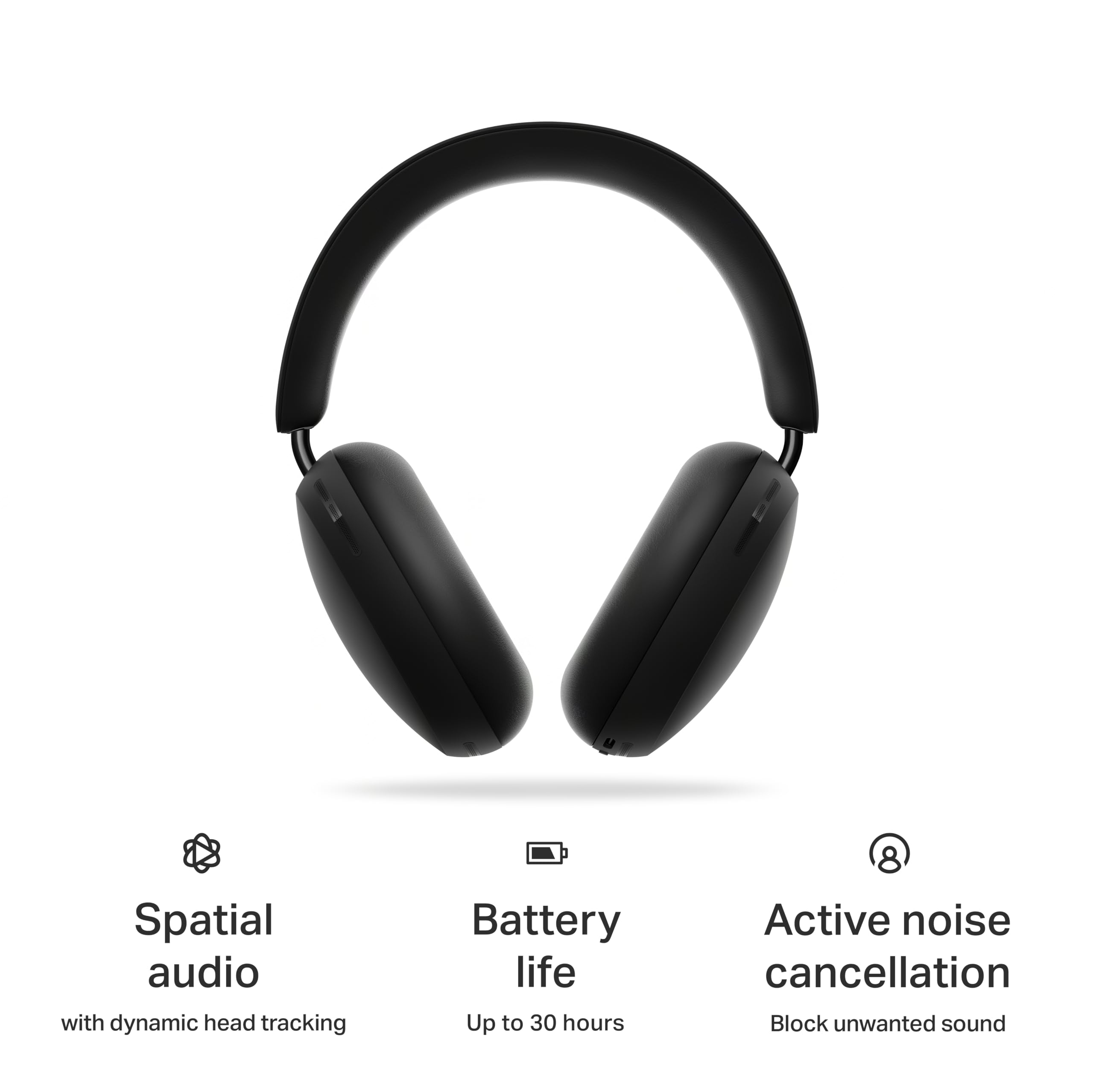 Sonos Ace Audífonos Inalámbricos Over-Ear con Cancelación Activa de Ruido, Audio Espacial, Audio Lossless y 30 Horas de Batería - Negro
