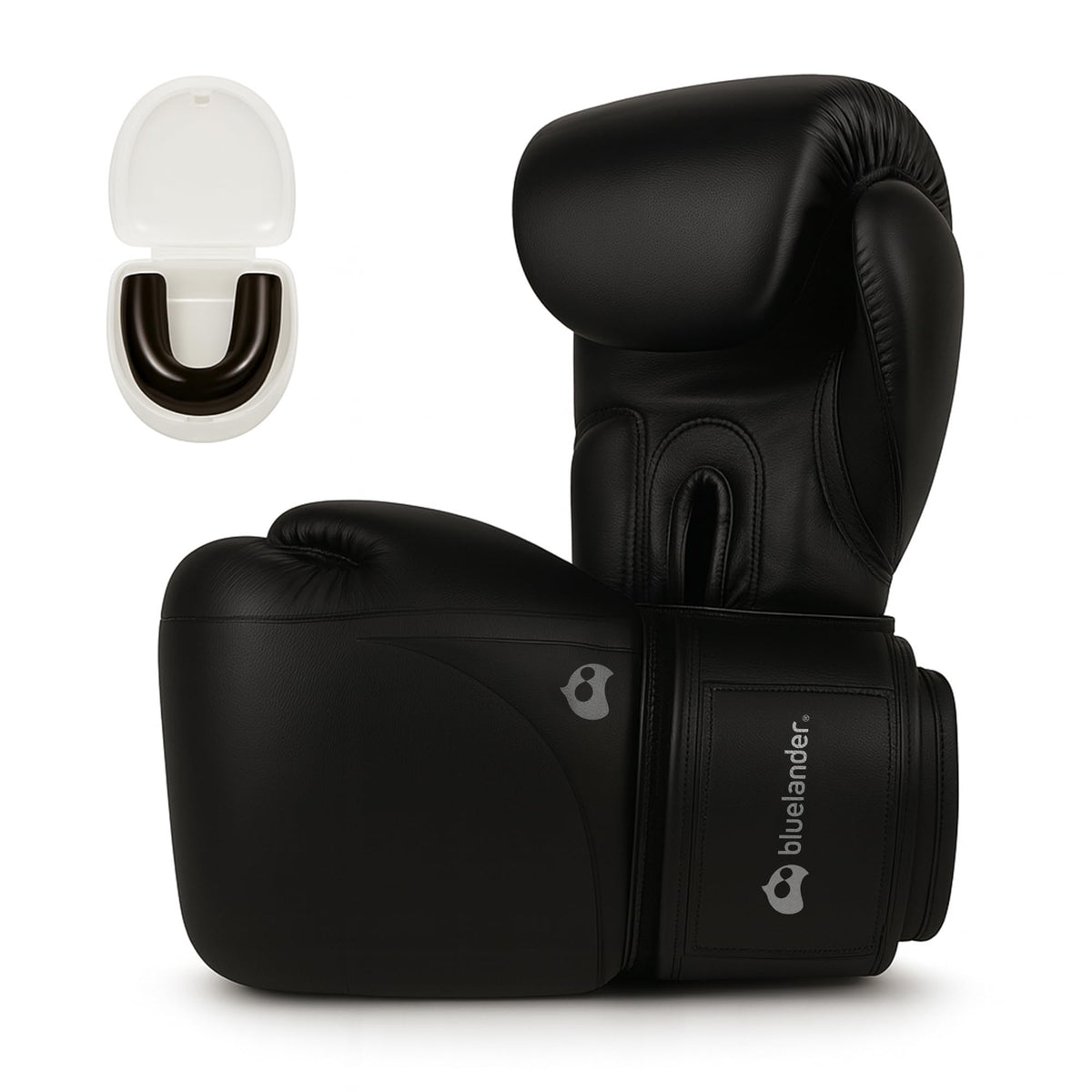 Bluelander Guantes de Boxeo 14 Oz, para Entrenamiento, Incluyen Protector Bucal, Absorción de Impactos y Correa Ajustable, Adecuados para Hombres y Mujeres, Ideales para Kickboxing y MMA