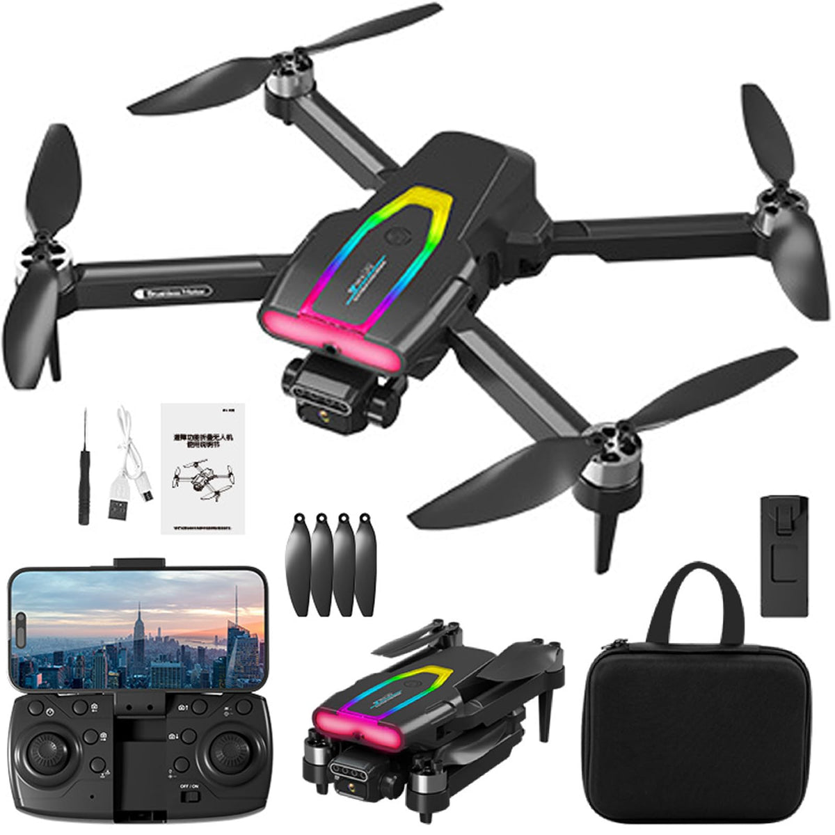NACOOL drone profesional, mini drone, adecuado para principiantes en drones y entusiastas de la fotografía.
