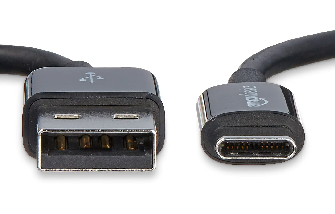 Amazon Basics - Cable de carga rápida USB-C a USB-A 2.0, velocidad de 480 Mbps, certificado USB-IF, para Apple iPhone 16/15, iPad, Samsung Galaxy, tabletas, computadoras portátiles, 3 pies, negro