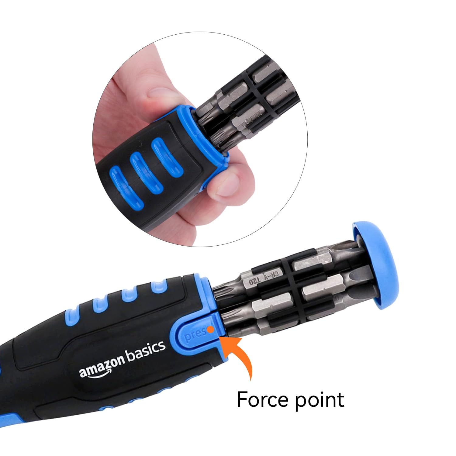 Amazon Basics - Destornillador magnético 12 en 1