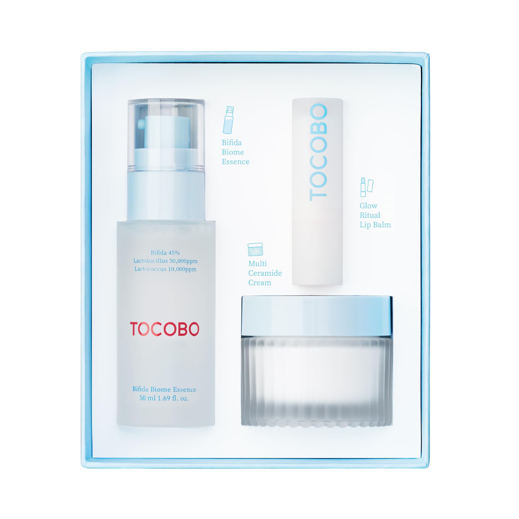 TOCOBO Glow & Moist Trio Set Kit de Cuidado Facial Coreano para Hidratar e Iluminar la Piel