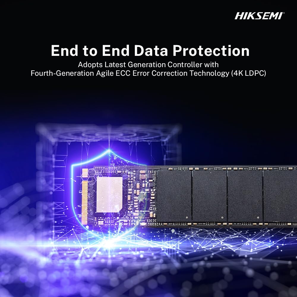 HIKSEMI Future Core SSD 2TB, PCIe 5.0x4 NVMe M.2 2280, Velocidad de Lectura: 14,800 MB/s, Ideal para computación AI, Gaming y Estaciones de Trabajo de Alto Rendimiento.
