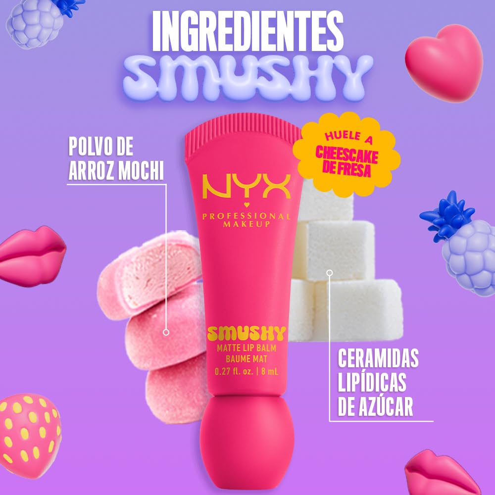 NYX Professional Makeup, Smushy Bálsamo de Labios Matte - Tono Sassy Stuff