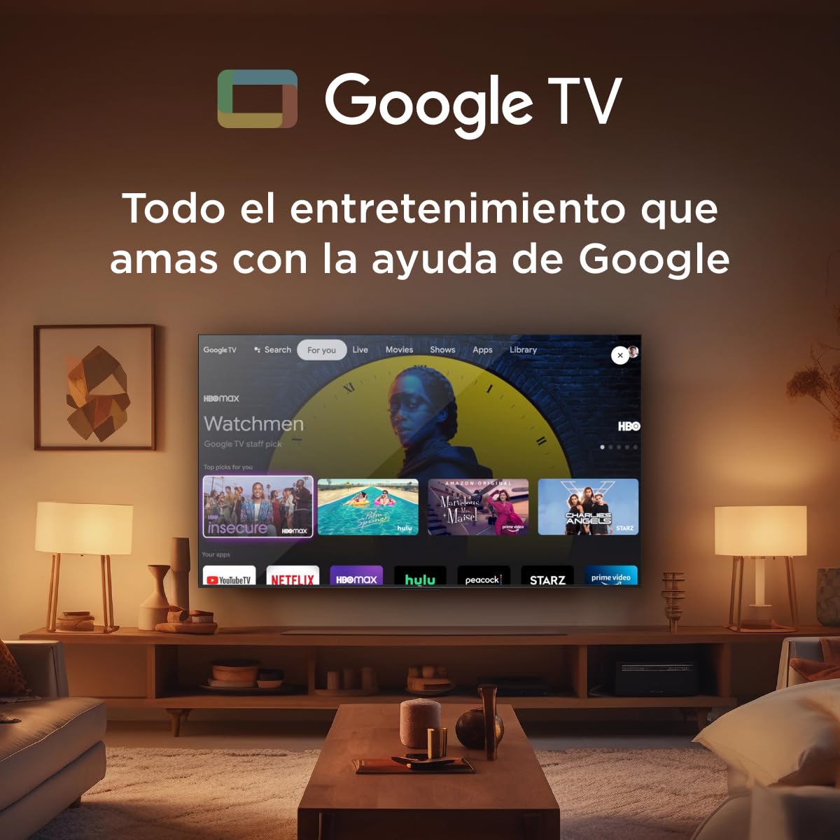 TCL Smart TV Pantalla 50" 50Q650G Google TV QLED Compatible con Alexa