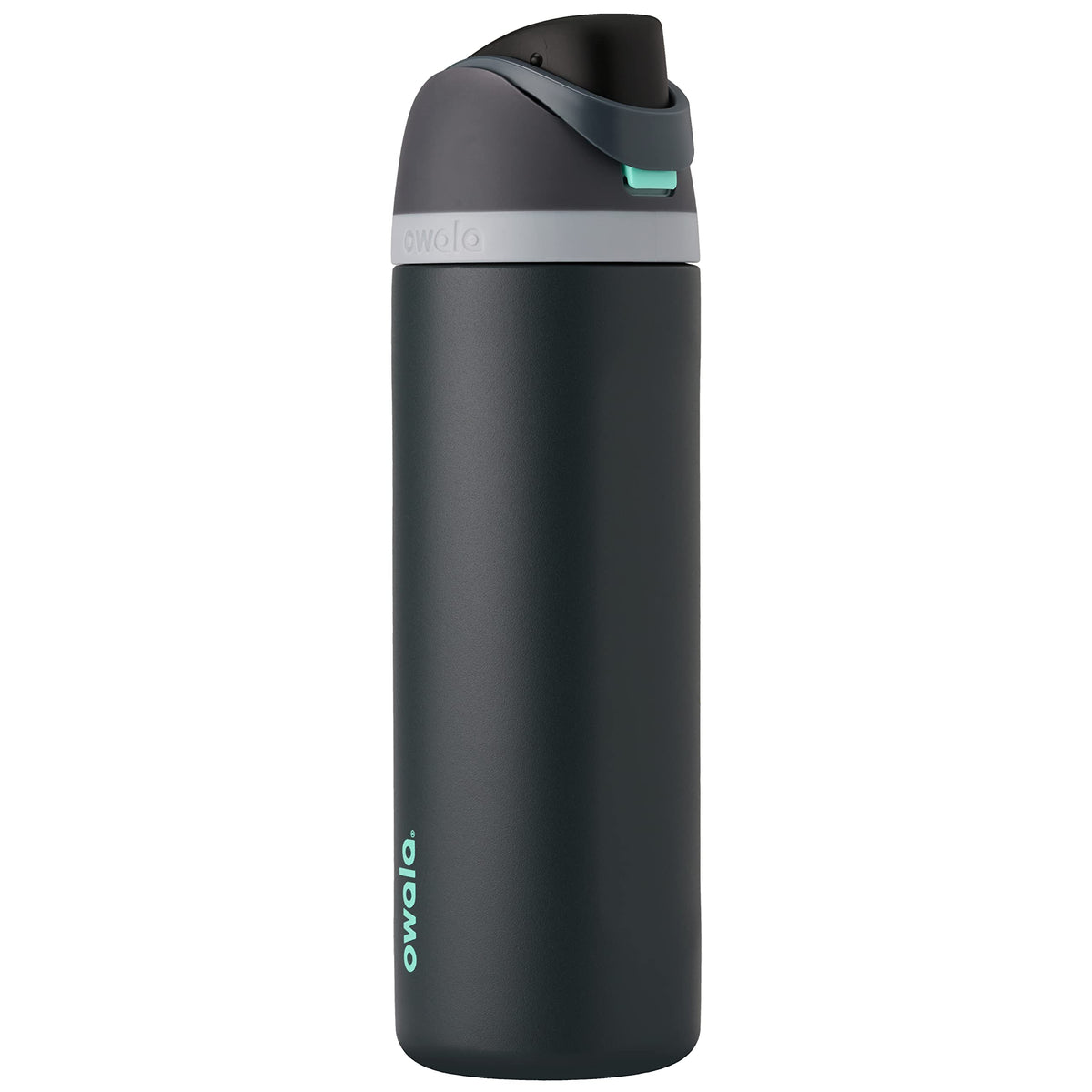 Owala FreeSip - Botella de agua aislada de acero inoxidable con pajita para deportes y viajes, sin BPA, 40 onzas, marea brumosa
