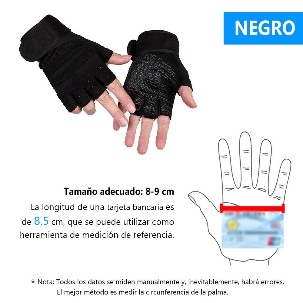 EASYTAO Guantes Deportivos, Guantes para Gimnasio con Protección de Muñecas