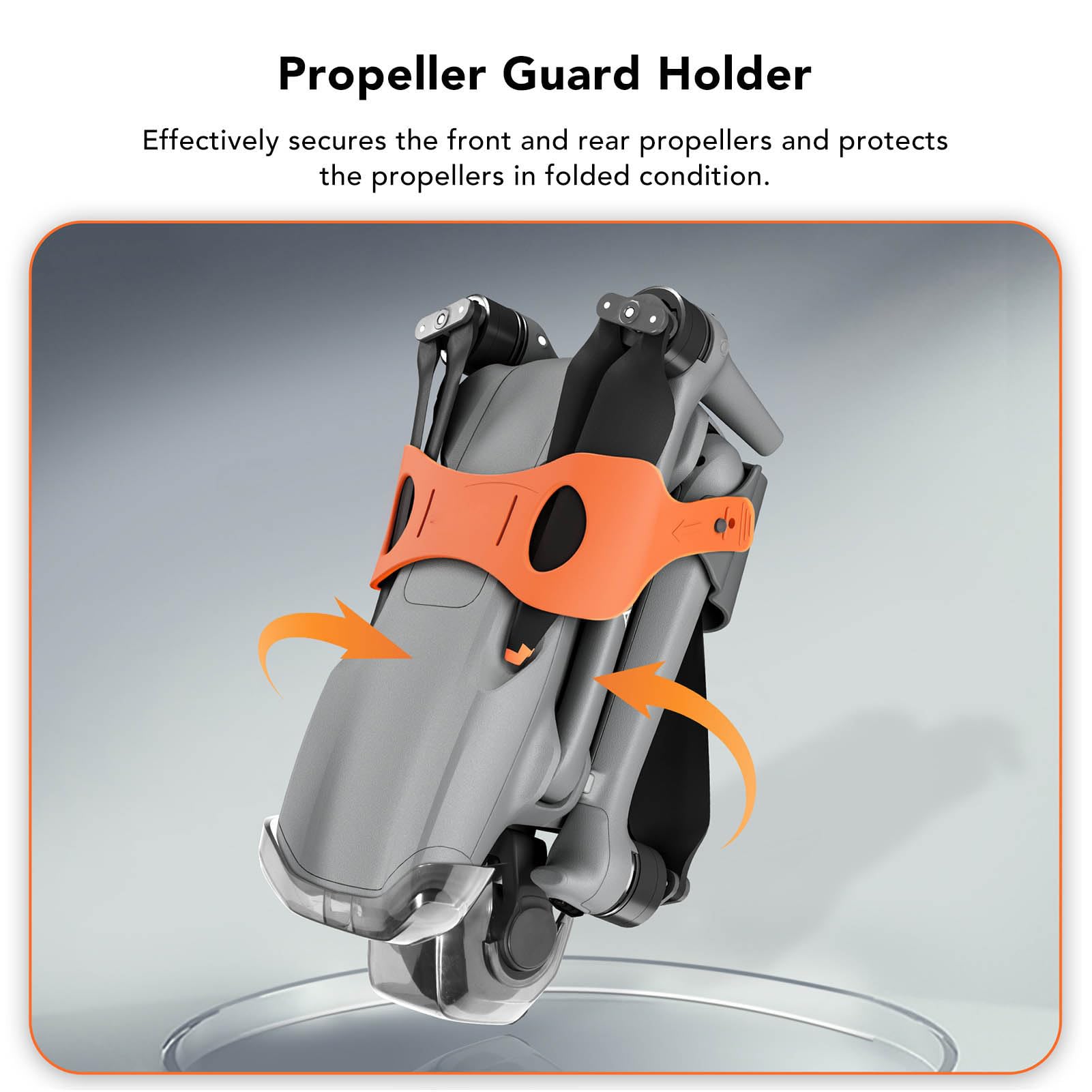 Soporte de Hélice, Protector de Fijador Estabilizador de Correa de Soporte de Hélice de Drone para dji Air 3 (Naranja)