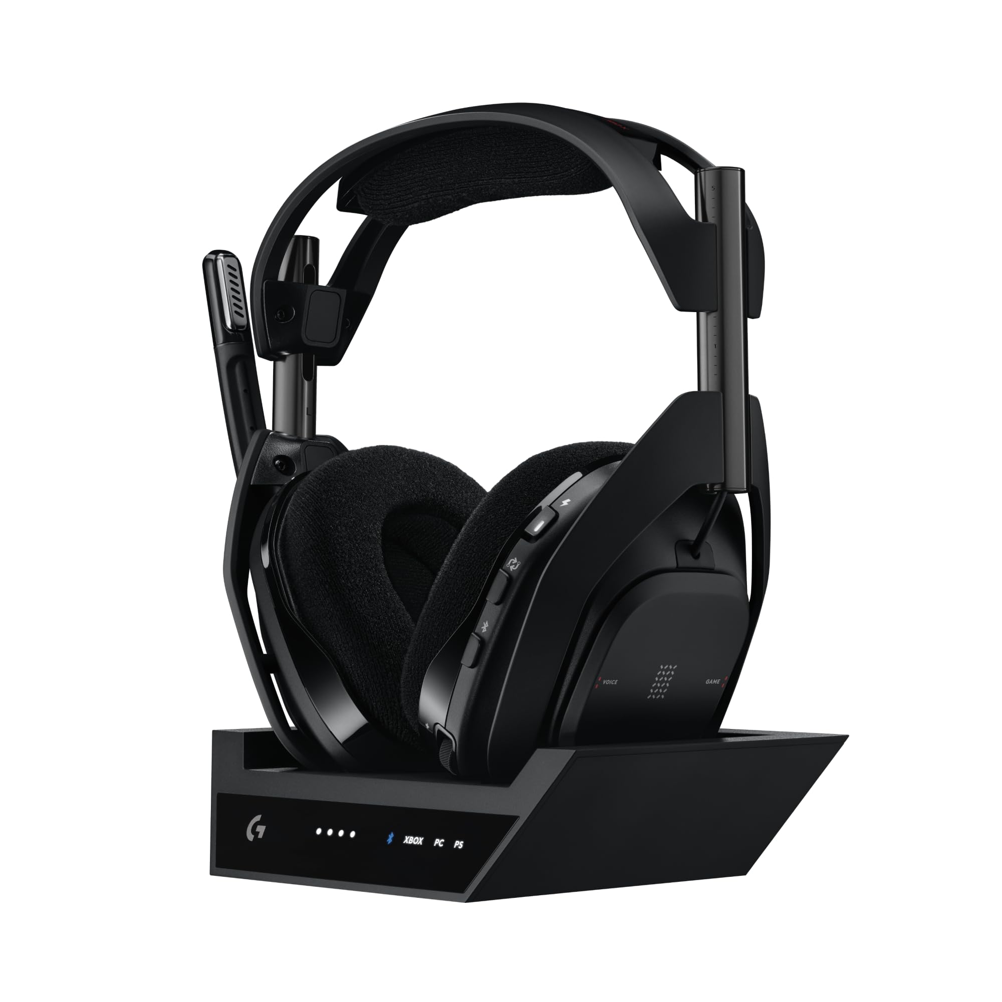 Logitech G Astro A50 X LIGHTSPEED, audífonos inalámbricos para juegos + estación base, PRO-G GRAPHENE, PLAYSYNC en Xbox Series X|S + PS5 + PC/Mac, Bluetooth, paso de HDMI 2.1 - Negro - Windows
