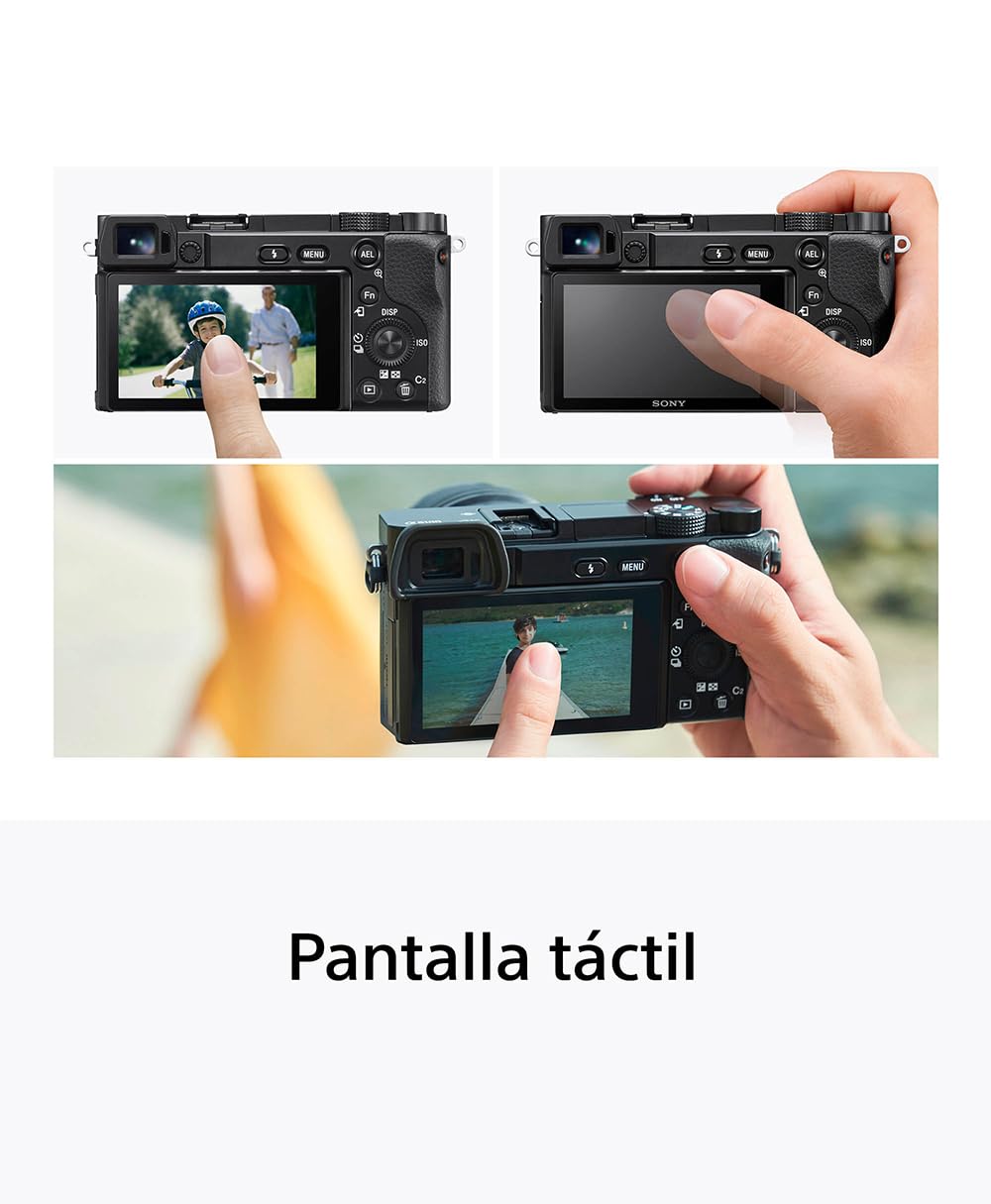 Sony Cámara Alpha 6100 APS-C con Nuevo Lente Zoom 16-50mm Versión 2 con autoenfoque más rápido, Ligero y silencioso