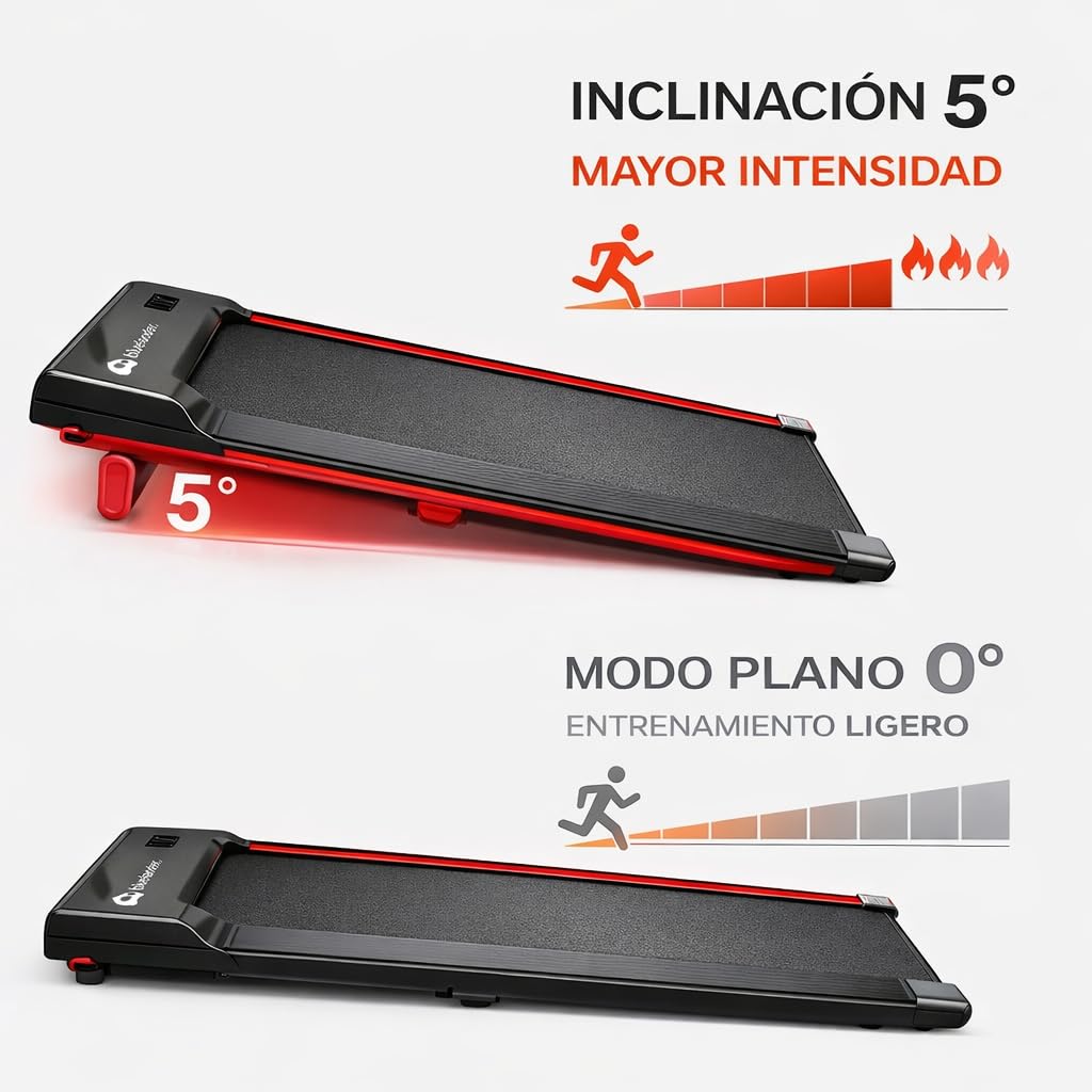 Bluelander Caminadora Electrica, Walking Pad, 115 * 49 cm, 110 V, Pantalla Digital, Caminadora Plegable, Portatil, Ideal para Oficina, Hogar, Cinta para Caminar