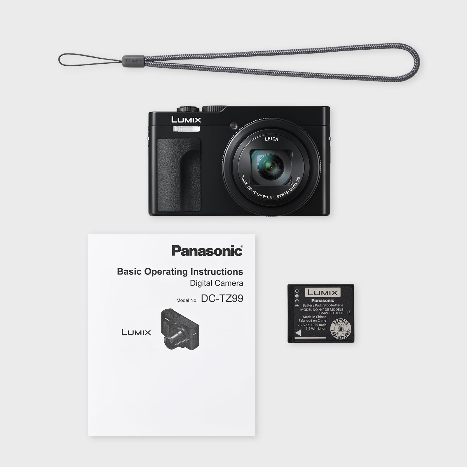 Panasonic LUMIX DC-TZ99E-K Cámara compacta de Viaje, Lente Leica DC, Zoom de 30x, 24-720 mm, 20,3 MP, OIS, vídeo 4K 30p, Monitor Plegable de 7,6 cm, WiFi, Bluetooth, Negro