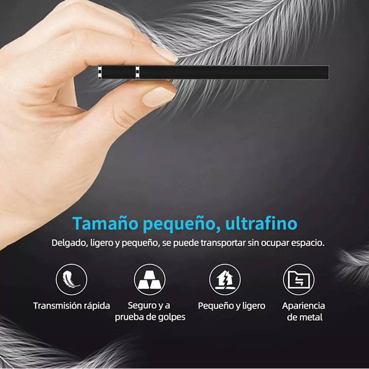 NOVAKA Disco Duro Externo SSD de 4TB con USB 3.0, Ultra Delgadode Gran Capacidad, Alta Velocidad de Almacenamiento de Datos, Compatible con Portátil, Mac y PC