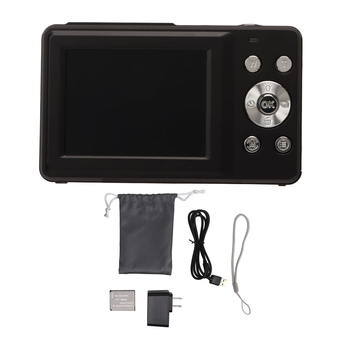 Yunseity Cámara Digital, HD 1080P 44MP Vlogging Camera para Niños Videocámara con Pantalla de 2,4 Pulgadas, Zoom 16X Autofocus Compacto Portátil Mini Camera Regalos para Estudian (Negro)