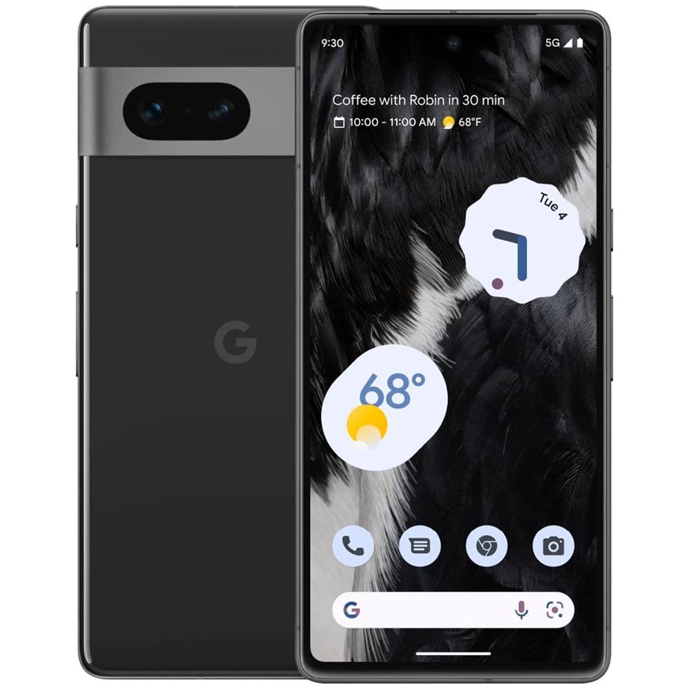Teléfono Android Google Pixel 7-5G: teléfono desbloqueado con gran lente angular y pila de 24 horas, 128 GB, color obsidiana, (reacondicionado)